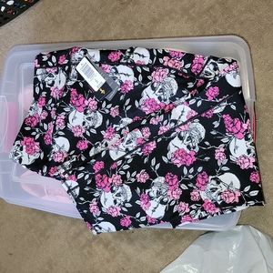 Torrid Floral Skull Active Leggings